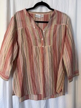 New Without Tag, The Vermont country Store Casual Striped tunic, Size XL